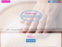 Tablet Screenshot of mamamegsmassage.com